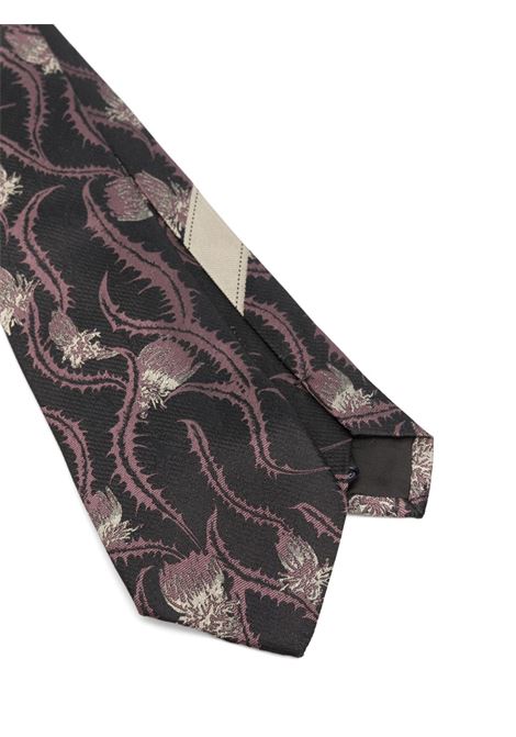 Black printed silk tie Dries Van Noten - men DRIES VAN NOTEN | 2510216021902900